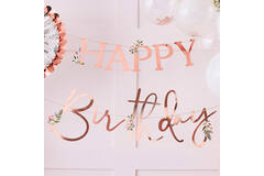 Bunting - Rose Gold Happy Birthday