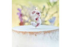 Candle - Number 3 - Pressed Petals