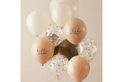 Balloon Bundle - Mixed Slogan and Confetti - Taupe