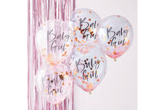 Balloons - Confetti Balloons - Baby Girl - Pink