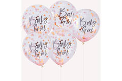 Balloons - Confetti Balloons - Baby Girl - Pink