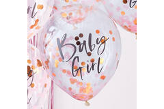 Balloons - Confetti Balloons - Baby Girl - Pink