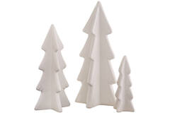 Decoration - White Ceramic Trees