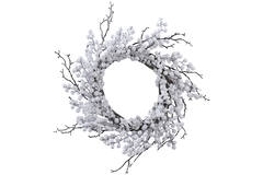Wreath - White Berries With Twig