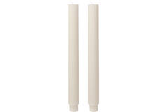 Candles - Ribbed 2 Pack Ivory