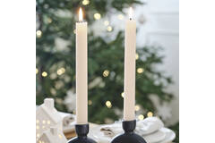 Candles - Ribbed 2 Pack Ivory