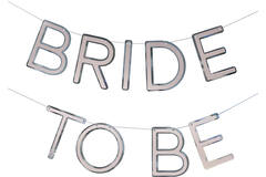 Bunting - Bride to Be Rings - Silver Foiled