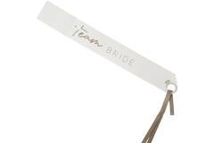 Sash - Team Bride, Silver Foil with Cut Outs