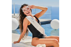 Sash - Team Bride, Silver Foil with Cut Outs