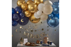 Bunting - Eid Mubarak with Moons and Stars - Gold